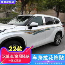 15-21 Highlander modified special body stickers decorative stickers 22 Crown land put body waistline pull flowers