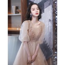 Champagne Small Evening Dresses Dresses 2022 New Banquets Air Quality Light Extravagant high-end High High-end Sensation Bridesmaid Service Woman