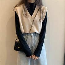 Sweater women wear spring and autumn outside with vest vest small vest in early autumn two coats winter knitwear coat autumn clothes