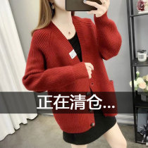 Short JACKET SWEATER LADY LOOSE OUTSIDE WEARING 2022 SPRING AUTUMN SEASON NEW LOOSE AND LAZY WIND KNIT CARDIOVERT EXPLOITS