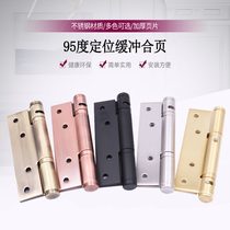 95 degree positioning stainless steel invisible door hinge hydraulic buffer loose leaf automatic closing door spring door closer