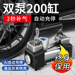 Car-mounted pump pumps pumping car portable car electric double-cylinder 12V car with high-power tire