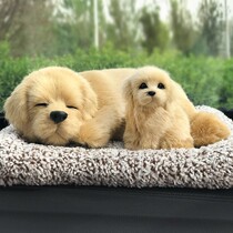 Car activated carbon cute plush simulation a pair of mother and child panda dog pendulum lovers car bamboo charcoal dog ornaments