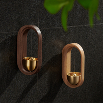 Suction door style wind chimes solid wood creative entrance tips copper bells Japanese handmade long by doorbell housewarming wedding gifts