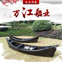 Park lawn landscape boat Photography props Sail boat European boat Outdoor decoration Wooden boat Flower boat Craft small wooden boat