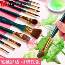 Morning light wool watercolor painting pen set students beginners pig bristles gouache pastel painting Pen Pen art students special Flat horse hair round head brush color pen acrylic oil painting paint brush professional brush