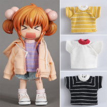 ob11 baby clothes stripe short sleeve T-shirt Molly doll clothes GSC body 8 points 12 points bjd round