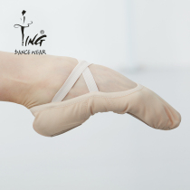 TING Chen TING dance soft bottom practice shoes no lace-up elastic pure cotton dance art test body ballet shoes women Summer