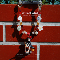 Brother Nados self-made crystal beaded witchs home delivery Kiki all-match mobile phone chain key chain bag hanging gift