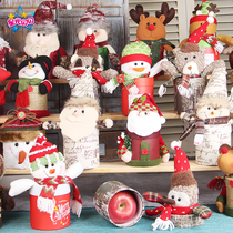 Christmas decoration gift storage children Christmas Eve gift apple bag Old Man snowman box candy box