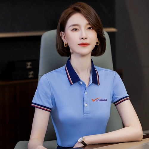 Легкая и тонкая летняя износостойкая футболка polo для работы, короткий рукав, рабочая одежда, делается под заказ, с печатью вашего логотипа