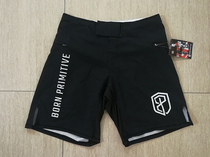 Foreign trade tail single European and American code White printing black MMA integrated fighting pants
