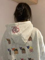 Design sensation Heavy Industries embroidered Lianhood 2022 Spring new medium long style Lazy Loose 100 Lap Jacket Tide