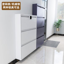 15cm ultra-thin shoe cabinet with lock small apartment dump corridor steel door corridor elevator door anti-theft metal shoe cabinet