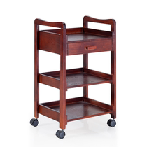 Solid Wood beauty cart high-grade beauty salon three-layer shelf tool cart hairdressing nail cart with drawer