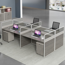 Staff desk desk desk card holder simple modern 2 4 6 people Screen Finance Office table and chair combination