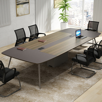 Desk simple modern Long Table Table Table 6 People conference room table 8 people Office table and chair combination small conference table