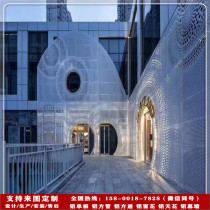 Exterior wall decoration perforated transparent hollow carved aluminum plate door head aluminum alloy ceiling honeycomb 15mm aluminum plate pull net