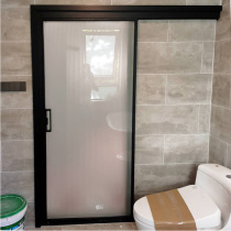 16 narrow side single fan moving door kitchen toilet hanging rail door titanium magnesium alloy Changhong glass partition single rail sliding door