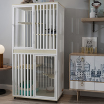 Solid wood cat cage Cat villa Cat house Cat house cat house Cat nest double-layer three-layer large space household indoor