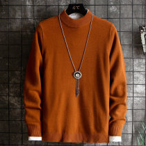 les handsome t short man wear autumn and winter half tall neck sweater male student XS Plus small size slim slim slim sweater