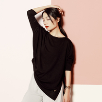 King Kong Dance King poetic original design spring and summer black French elegant laziness comfortable loose temperament bat shirt