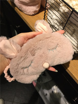 Day special price Spanish furry super cute rabbit eye mask three-dimensional rabbit ear blackout sleep blindfold