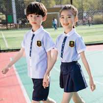 Kindergarten garden clothes summer clothes 2021 new British style school uniforms for primary school students Summer games suit childrens class clothes