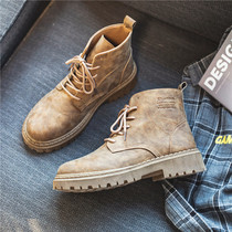 Youth port Wind retro Martin boots Mens spring autumn 2022 new Inlan 100 hitch high help tooling boot Car Tide Boots