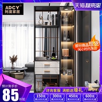 Entrance entrance cabinet shoe cabinet integrated light luxury style room hall cabinet Modern simple screen partition living room decoration cabinet customization