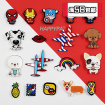 HPS pet schoolbag decoration pin T-shirt jacket small pin simple cute accessories cartoon buckle brooch badge