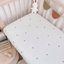 Love to baby original cotton embroidery jacquard six-layer gauze Class A baby bed sheet baby bedspread four seasons thickened