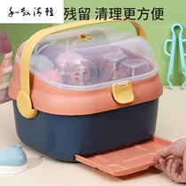 Bottle storage box baby drain rack supplementary food storage tool drying rack dustproof baby tableware storage box