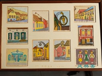 32 Open wood prints 10 Eastern European point description Kato Yuankang super large wooden frame cafe beer bar decoration