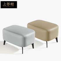 Leather Shoe Change Bench Narrow Rectangular Sofa Bench Home Door Creative Nordic Footrest Soft Bag Low Bench