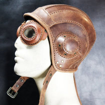 Steampunk style leather goods diy pilot hat leather plate type handmade leather plate type drawing