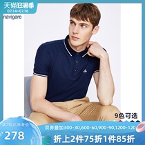 Navigare Mens short sleeve Casual Polo Shirt 2021 Summer Italian Dinghy Cotton T-shirt