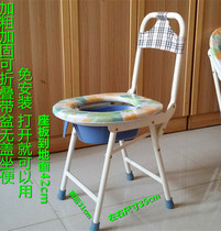 Toilet chair for the elderly. Handicapped hemiplegic toilet in rural areas. Home strong and reinforced non-slip convenient stool for pregnant women