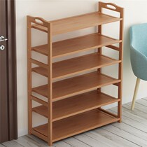 Nanzhu shoe rack simple household door economical dust shoe cabinet solid wood Space storage shelf