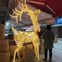  2020 Christmas decoration Lobby Christmas Deer Elk window decoration Real estate large scene layout simple purchase