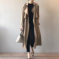 Japanese light luxury 2021 autumn and winter New temperament windbreaker coat women loose thin long hanging coat