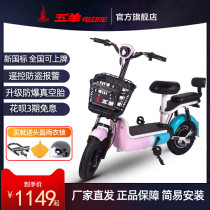 Wuyang new national standard electric bicycle small 48V lithium battery takeaway long-distance running battery car male and female parent-child travel