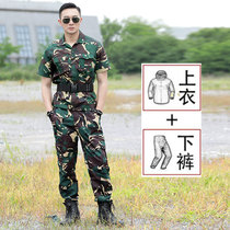 Summer short-sleeved outdoor new short-sleeved Hunter camouflage suit suit men wear-resistant military fans students military training uniforms women