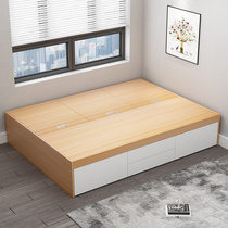 Custom no headboard bed box high box storage storage custom tatami bed 1 2 meters small apartment single apartment