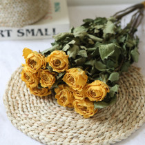 Yellow roses dried flower bouquet real flower diy mix-and-match air-dried starry bouquet Nordic ins home decoration ornaments