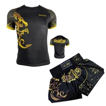 Muay Thai training sportswear mens suit running Sanda MMA fighting free fight martial arts boxing suit quick-dry T-shirt