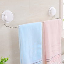 Toilet towel rack-free bathroom multifunctional rack suction cup wall-mounted bathroom towel bar single rod rack