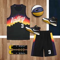 Basketball suit sports suit male sun Paul Booker jersey vest custom printed word custom training uniform female tide