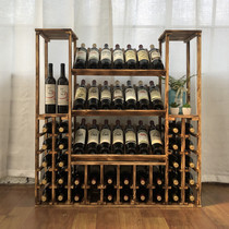 Solid wood red wine display rack red wine rack wine rack wine cabinet creative wooden wine rack customized