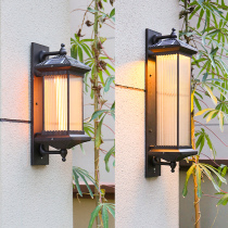 Chinese style outdoor wall lamp waterproof courtyard lamp outdoor balcony Solar external wall lamp garden villa led gate light